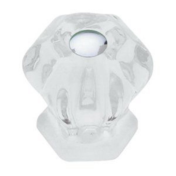 Grandoldgarden 1.12 in. Victorian Glass Knob, Clear GR2669517